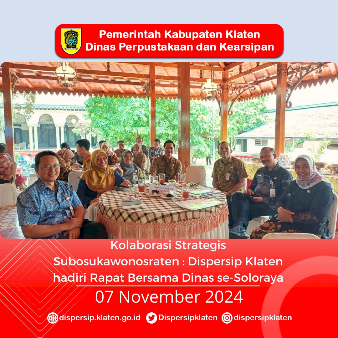 Kolaborasi Strategis Subosukawonosraten : Dispersip Klaten hadiri Rapat Bersama Dinas se-Soloraya