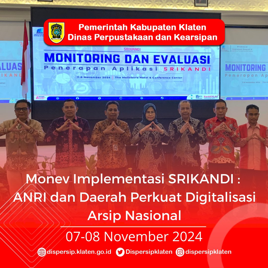 Monev Implementasi SRIKANDI : ANRI dan Daerah Perkuat Digitalisasi Arsip Nasional