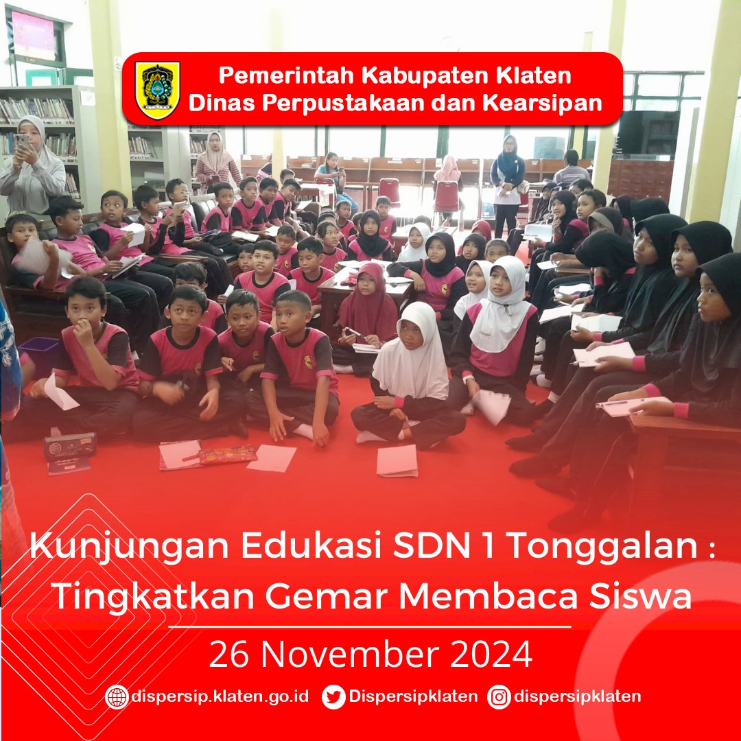 Kunjungan Edukasi SDN 1 Tonggalan : Tingkatkan Gemar Membaca Siswa