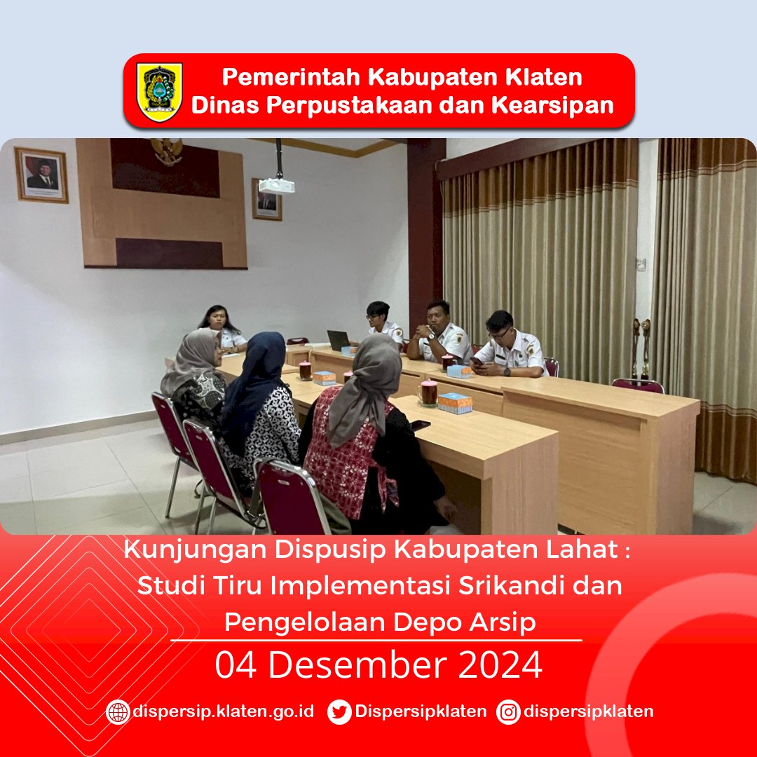 Kunjungan Dispusip Kabupaten Lahat : Studi Tiru Implementasi Srikandi dan Pengelolaan Depo Arsip