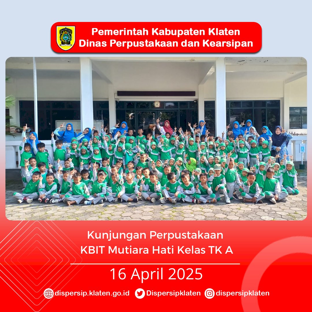 Kunjungan Perpustakaan : KBIT Mutiara Hati dan TK Indriyasana 12 Ajak Anak Cinta Buku Sejak Dini