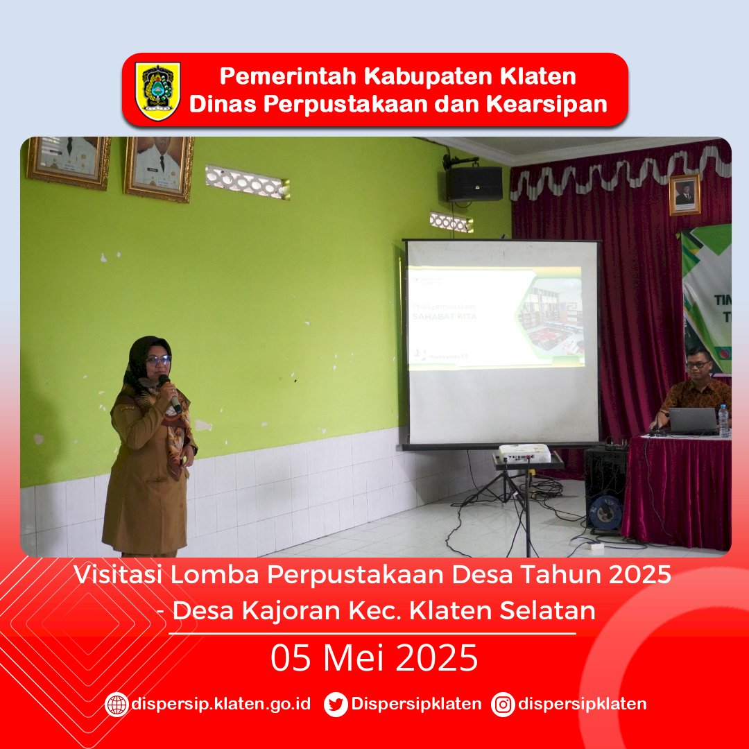 Visitasi Lomba Perpustakaan Desa Tahun 2025 Sambangi Desa Ngalas dan Kajoran