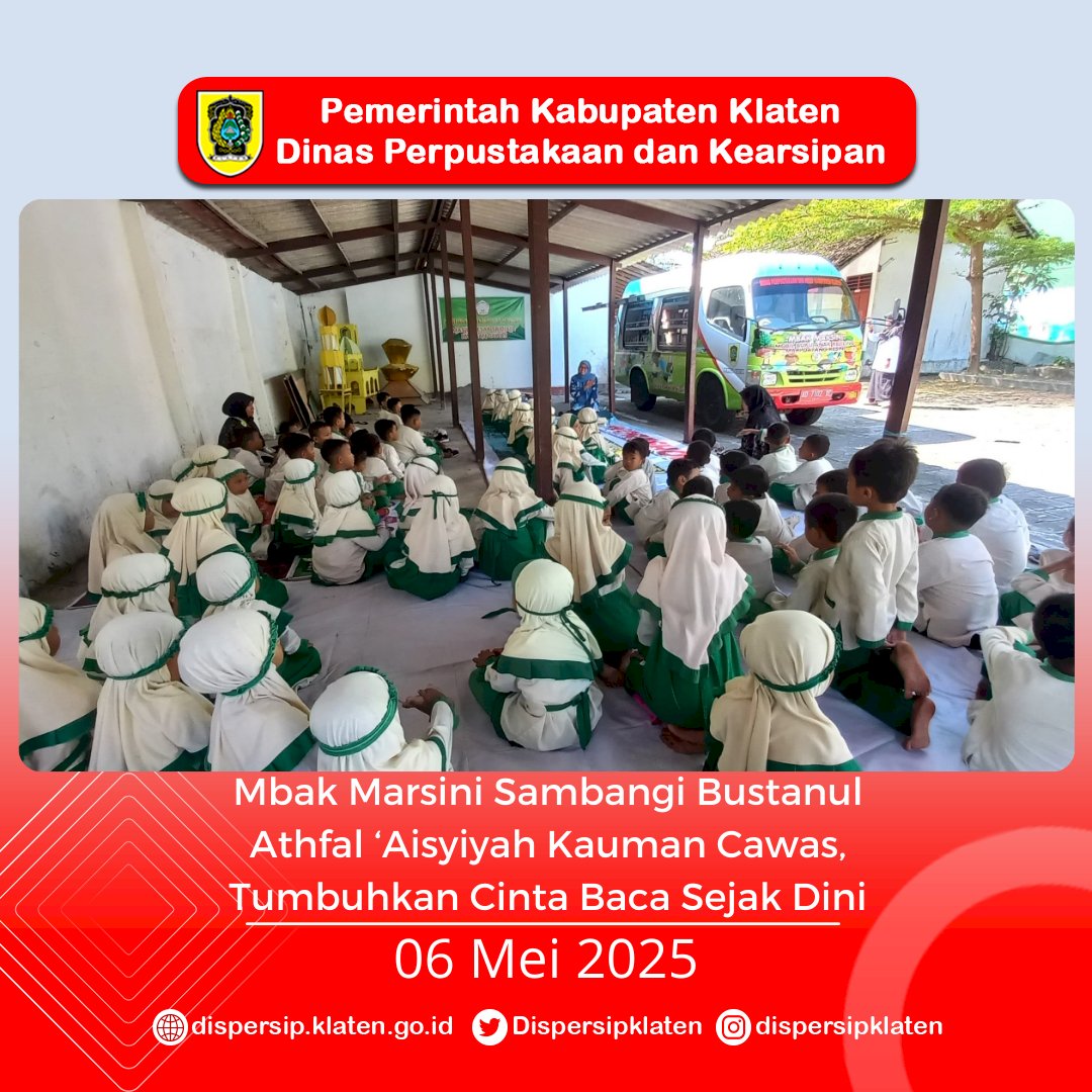 Mbak Marsini Sambangi Bustanul Athfal ‘Aisyiyah Kauman Cawas, Tumbuhkan Cinta Baca Sejak Dini