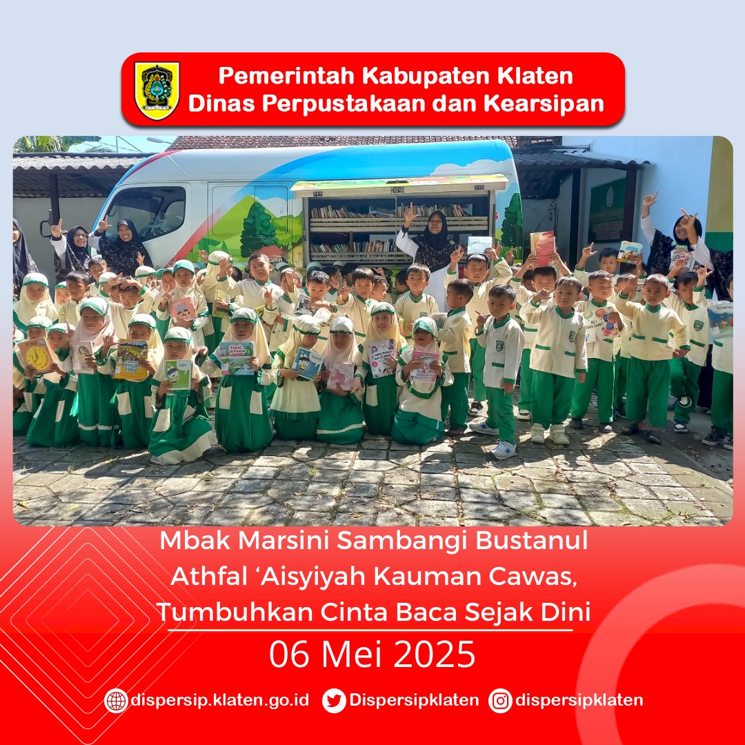 Mbak Marsini Sambangi Bustanul Athfal ‘Aisyiyah Kauman Cawas, Tumbuhkan Cinta Baca Sejak Dini