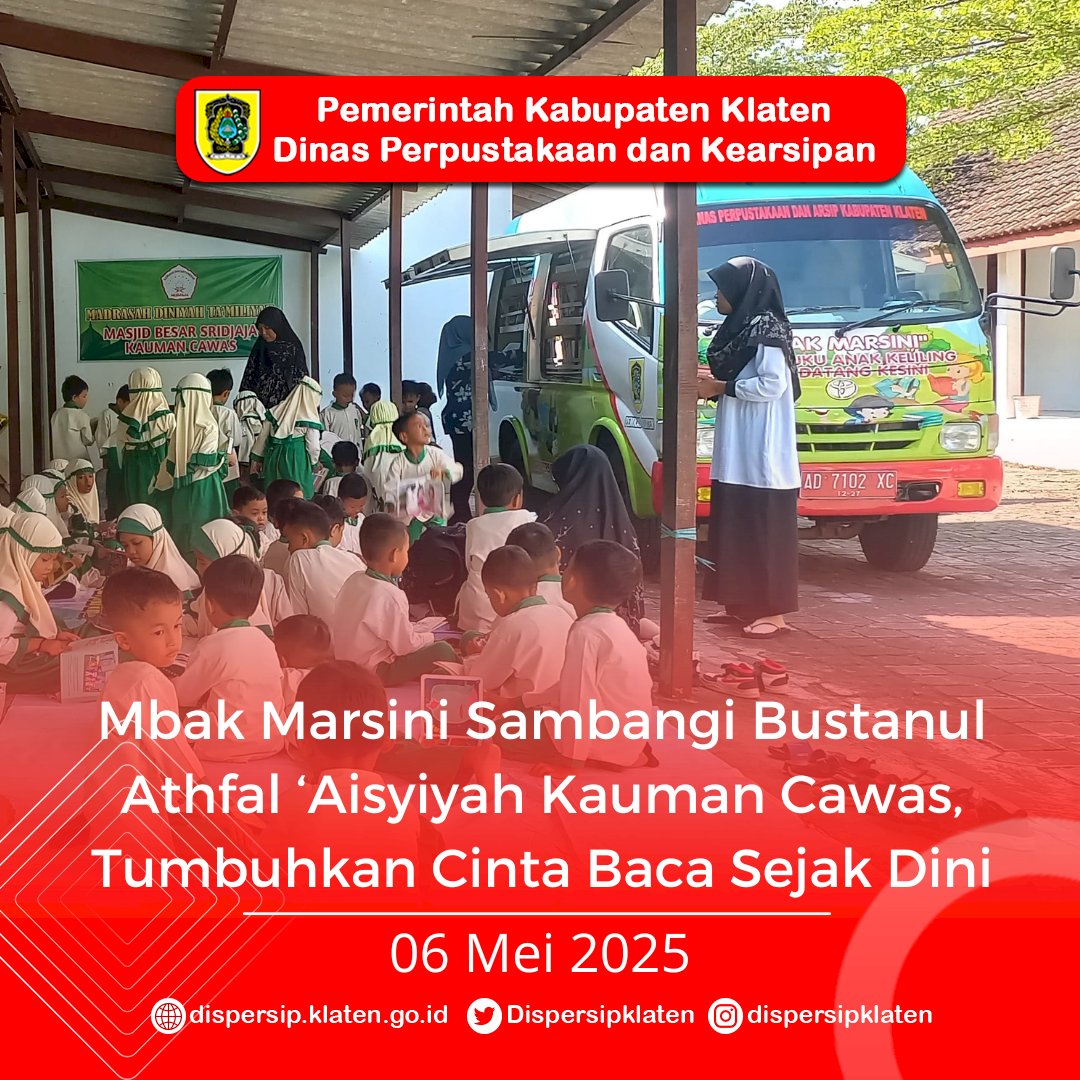 Mbak Marsini Sambangi Bustanul Athfal ‘Aisyiyah Kauman Cawas, Tumbuhkan Cinta Baca Sejak Dini