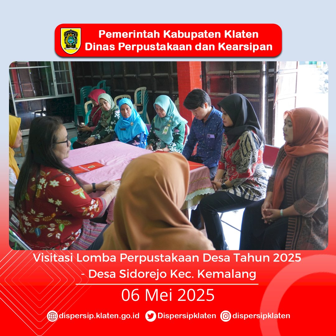 Langkah Literasi sampai Lereng Merapi : Visitasi Panitia Lomba Perpustakaan Desa 2025 ke Nglinggi dan Sidorejo