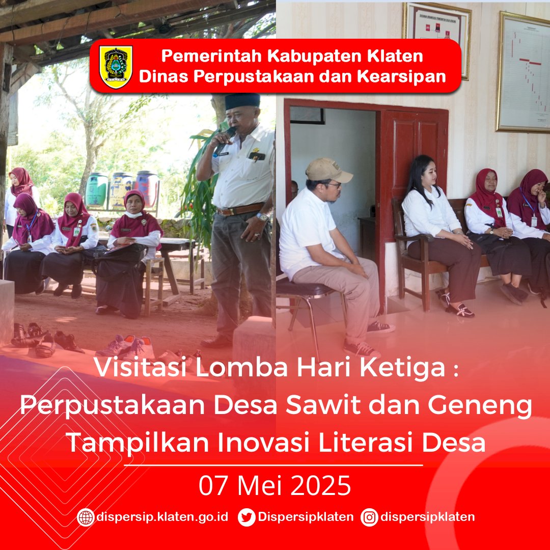 Visitasi Lomba Hari Ketiga : Perpustakaan Desa Sawit dan Geneng Tampilkan Inovasi Literasi Desa