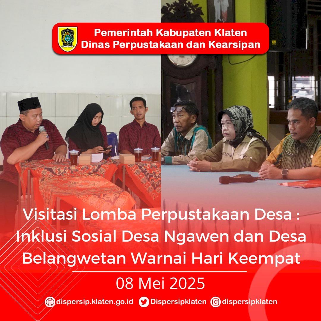 Visitasi Lomba Perpustakaan Desa : Inklusi Sosial Desa Ngawen dan Desa Belangwetan Warnai Hari Keempat