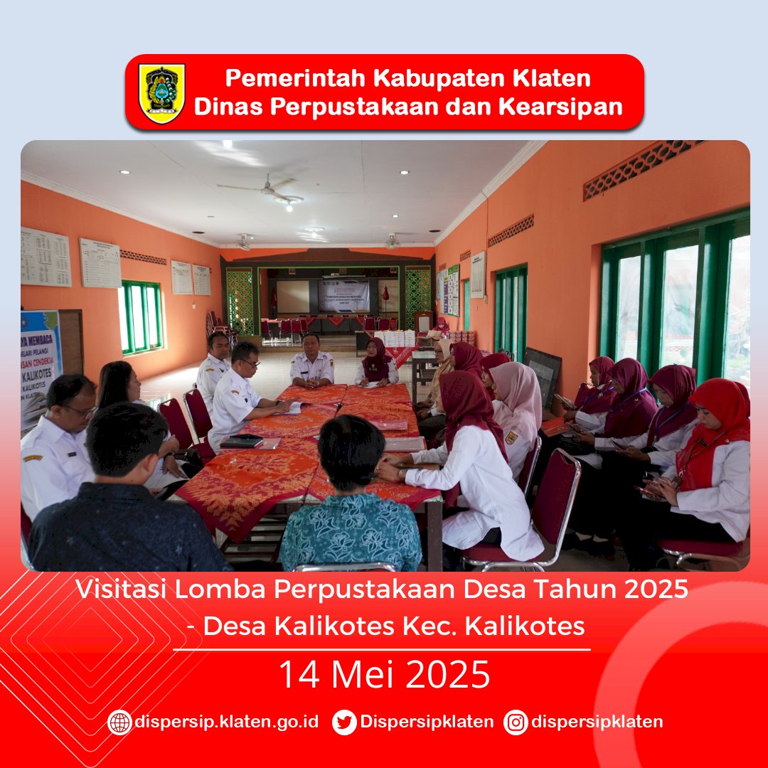 Kreatif dan Progresif : Visitasi Lomba Perpustakaan Desa Kalikotes dan Brangkal Tampilkan Aksi Nyata Literasi
