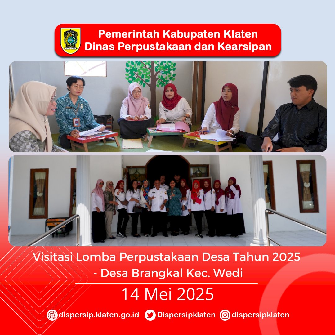 Kreatif dan Progresif : Visitasi Lomba Perpustakaan Desa Kalikotes dan Brangkal Tampilkan Aksi Nyata Literasi