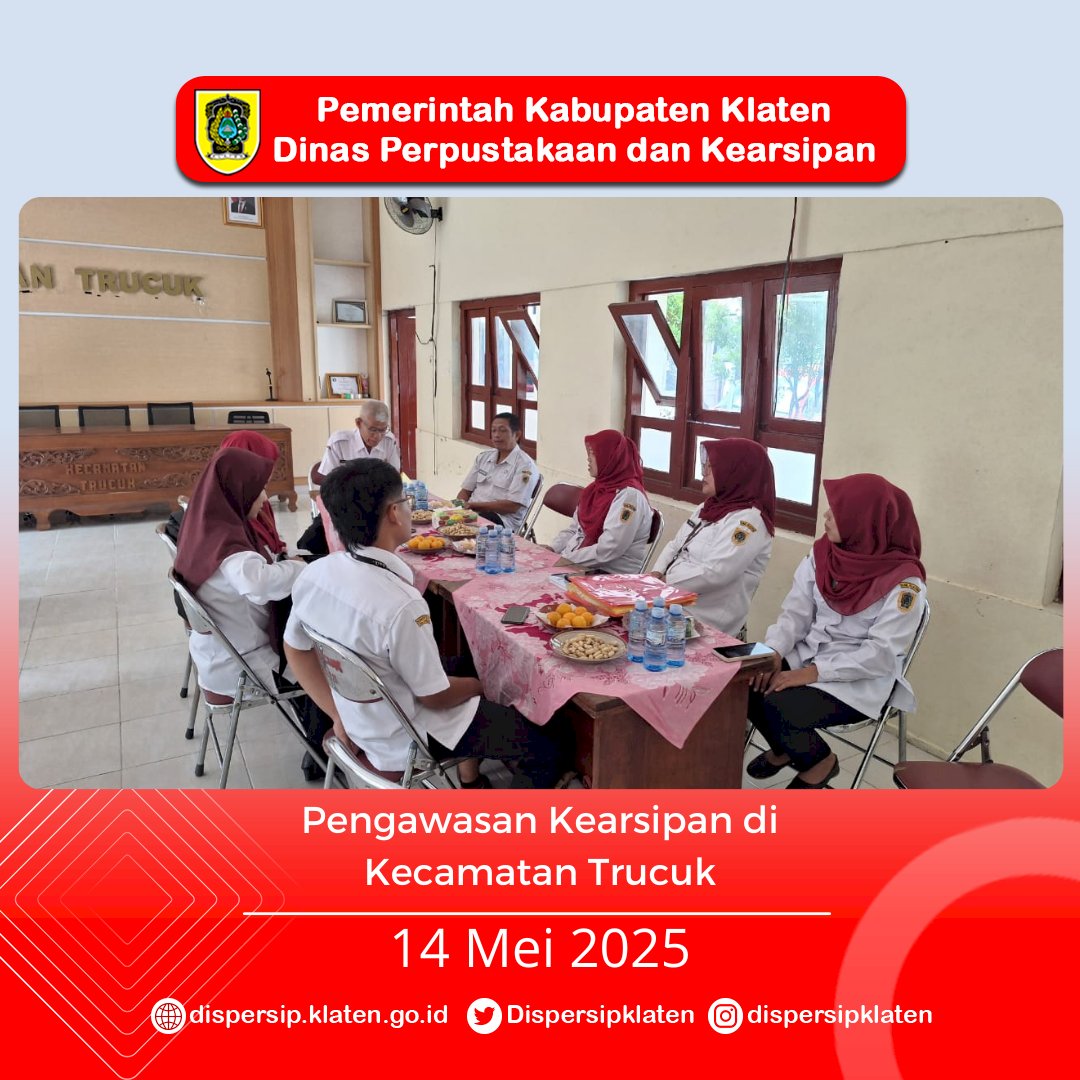 Dispersip Klaten Lakukan Pengawasan Kearsipan di Kecamatan Trucuk dan Cawas