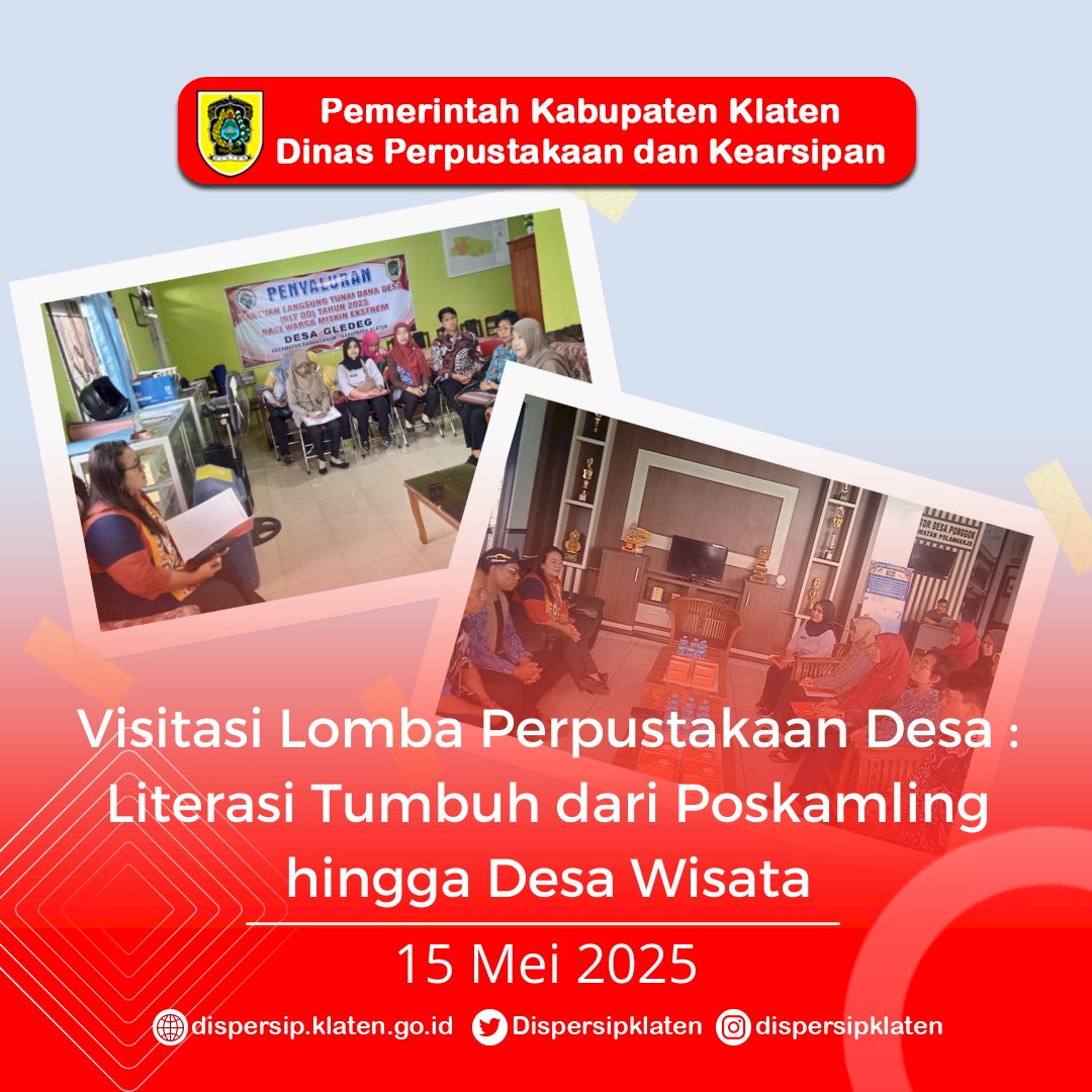 Visitasi Lomba Perpustakaan Desa : Literasi Tumbuh dari Poskamling hingga Desa Wisata