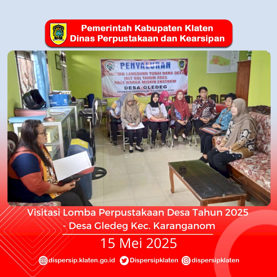 Visitasi Lomba Perpustakaan Desa : Literasi Tumbuh dari Poskamling hingga Desa Wisata