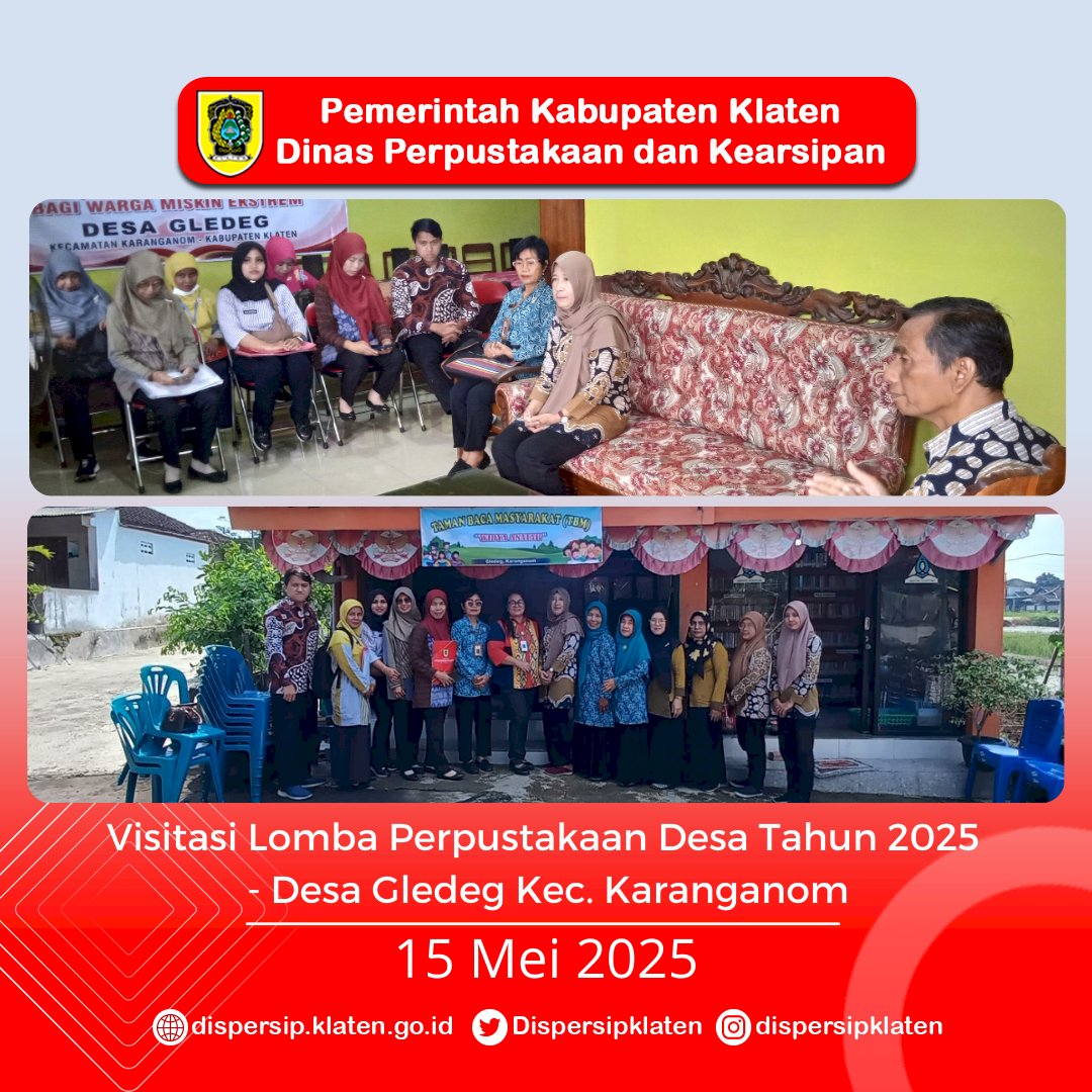 Visitasi Lomba Perpustakaan Desa : Literasi Tumbuh dari Poskamling hingga Desa Wisata