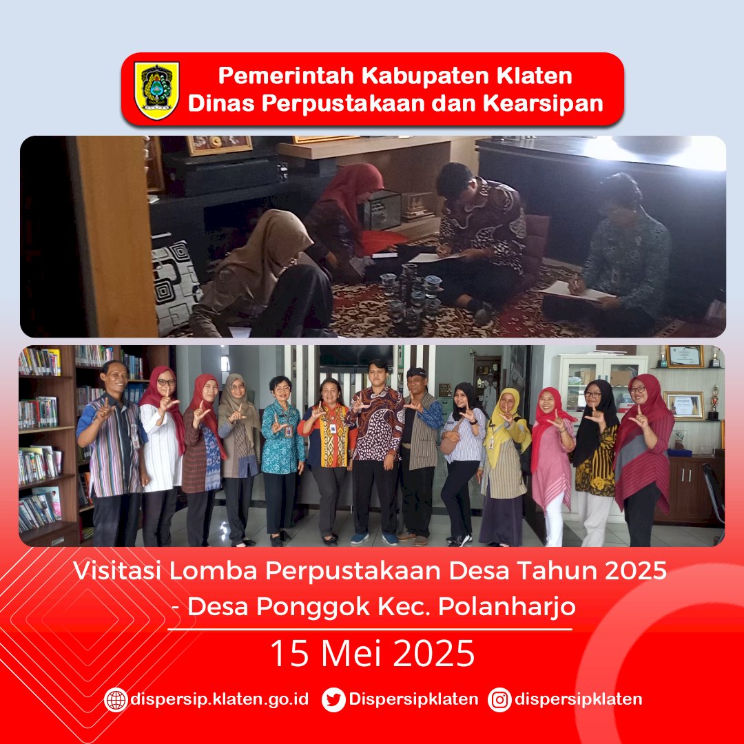 Visitasi Lomba Perpustakaan Desa : Literasi Tumbuh dari Poskamling hingga Desa Wisata
