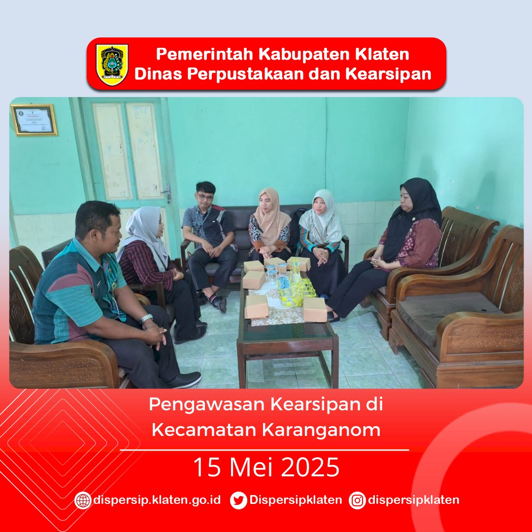 Dispersip Klaten Lanjutkan Pengawasan Kearsipan, Jangkau Jatinom hingga Polanharjo