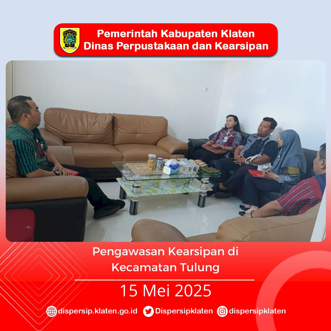 Dispersip Klaten Lanjutkan Pengawasan Kearsipan, Jangkau Jatinom hingga Polanharjo
