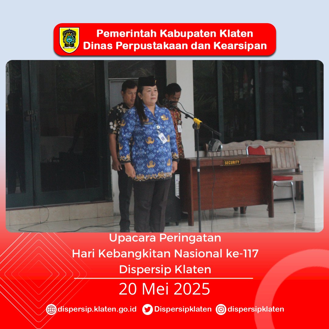 Upacara Peringatan Hari Kebangkitan Nasional ke-117 Dispersip Klaten