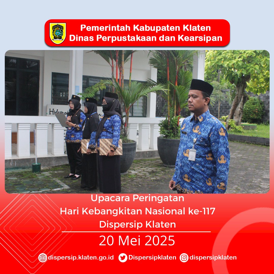 Upacara Peringatan Hari Kebangkitan Nasional ke-117 Dispersip Klaten