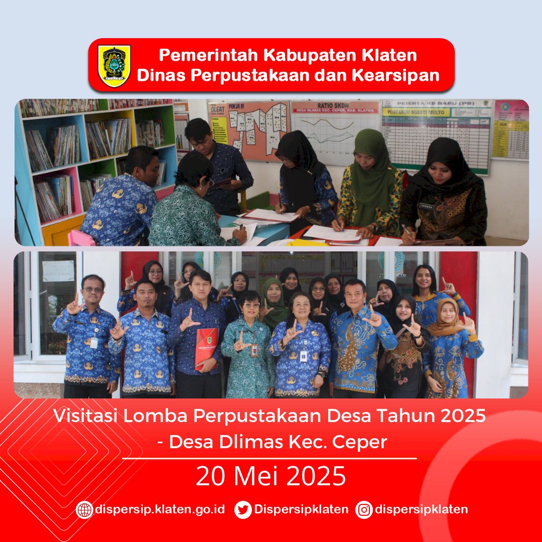 Visitasi Lomba Perpustakaan Desa : Cerita Literasi dari Desa Dlimas & Soka