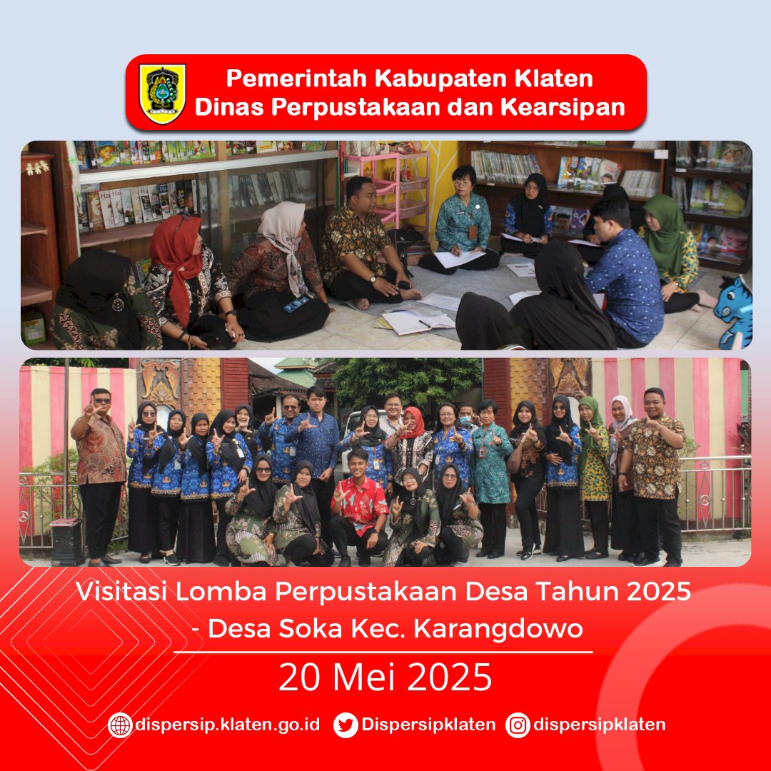 Visitasi Lomba Perpustakaan Desa : Cerita Literasi dari Desa Dlimas & Soka