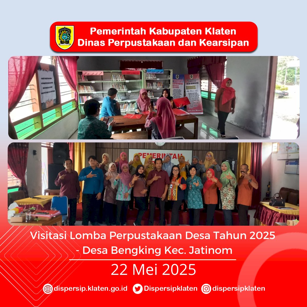 Visitasi Lomba Perpustakaan Desa : Literasi Tumbuh, Desa Bergerak di Bengking & Jungkare