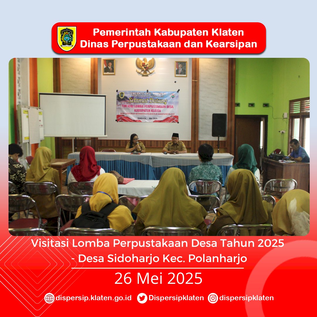 Visitasi Lomba Perpustakaan Desa Berakhir : Majegan dan Sidoharjo Tampilkan Inovasi Ramah Warga