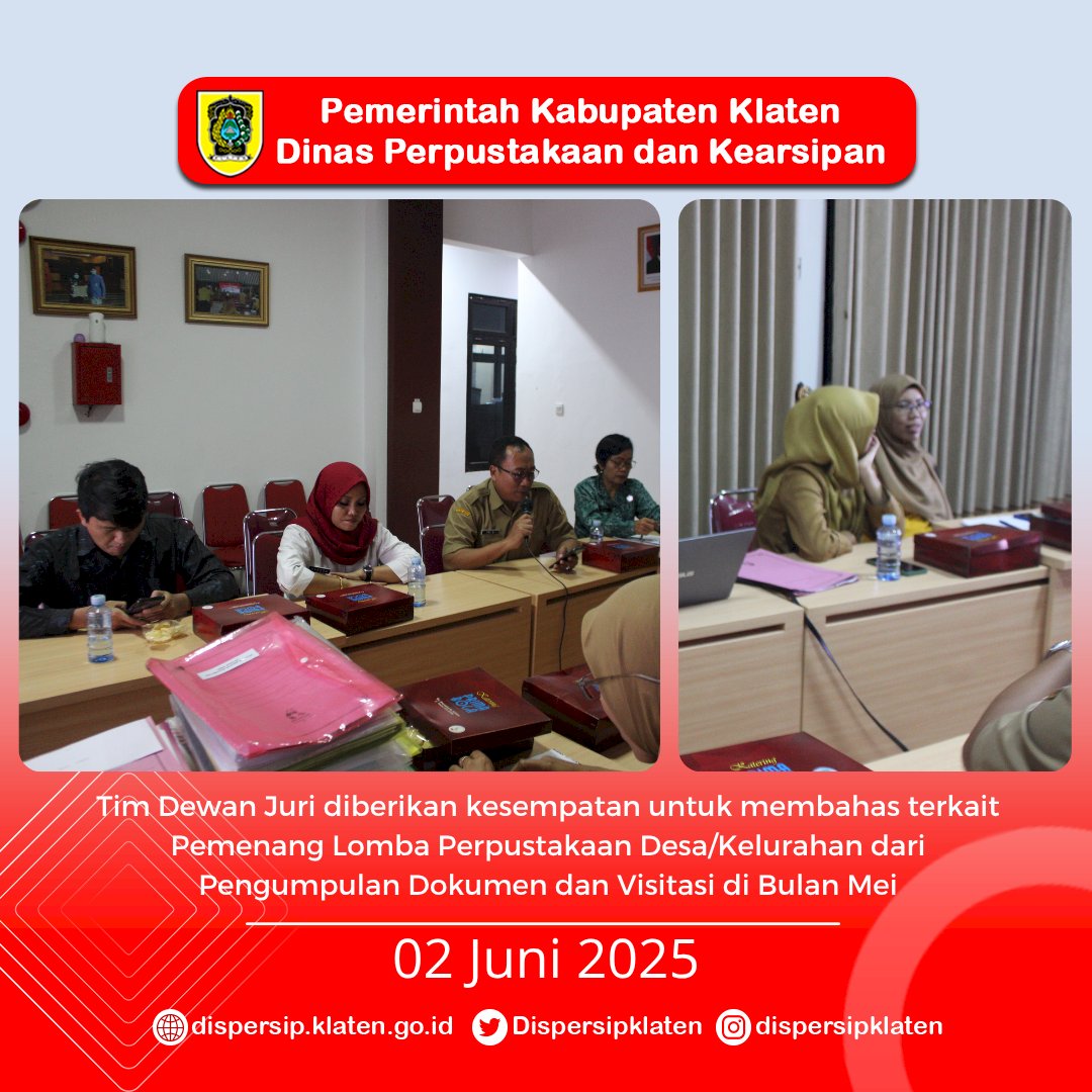 Rapat Koordinasi Penilaian dan Penetapan Pemenang Lomba Perpustakaan Desa/Kelurahan Tahun 2025