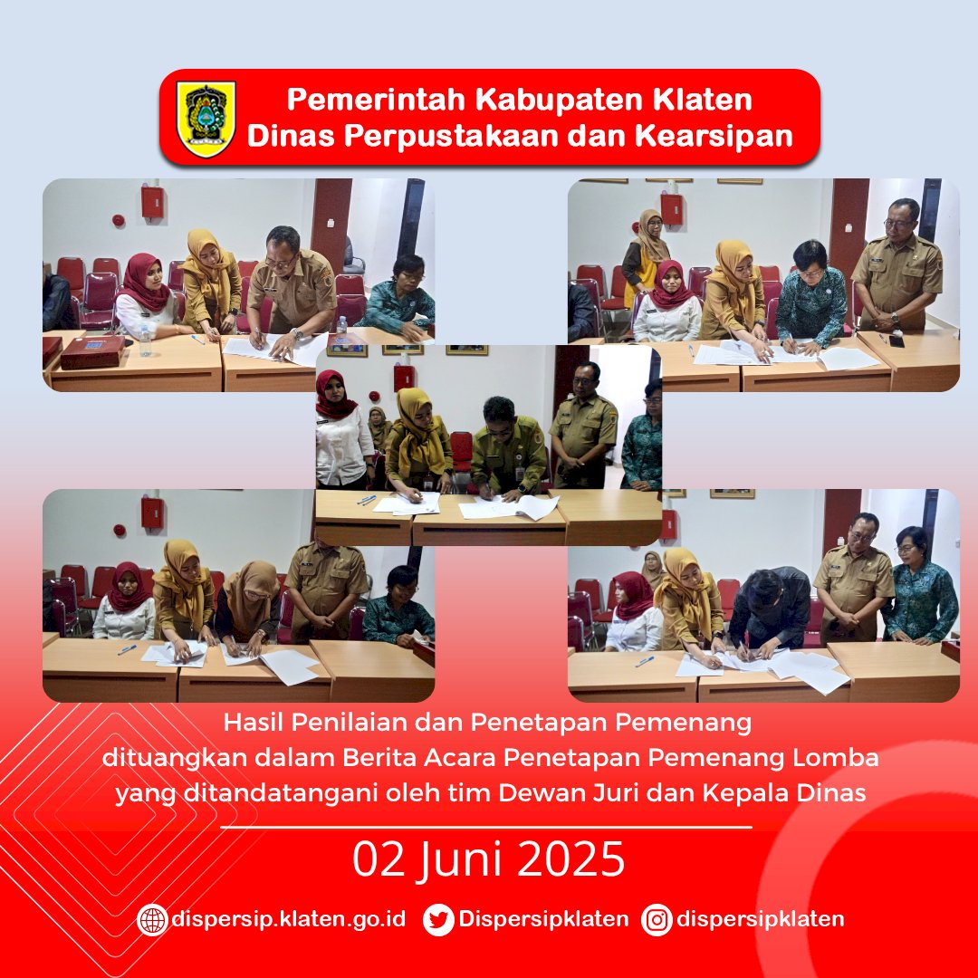 Rapat Koordinasi Penilaian dan Penetapan Pemenang Lomba Perpustakaan Desa/Kelurahan Tahun 2025