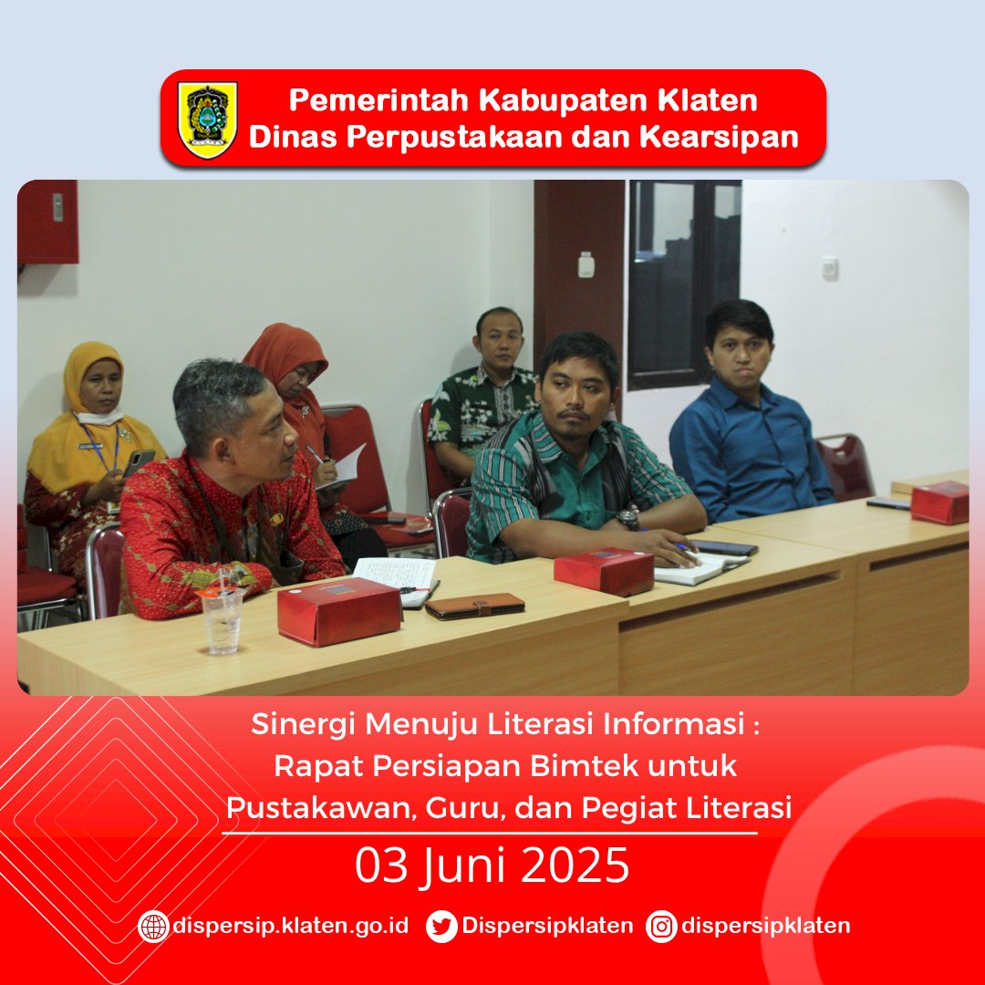 Sinergi Menuju Literasi Informasi :  Rapat Persiapan Bimtek untuk  Pustakawan, Guru, dan Pegiat Literasi