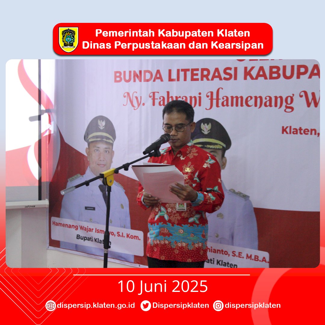 Bunda Literasi Klaten Serahkan Penghargaan kepada Pemenang Lomba Perpustakaan Desa/Kelurahan Terbaik 2025