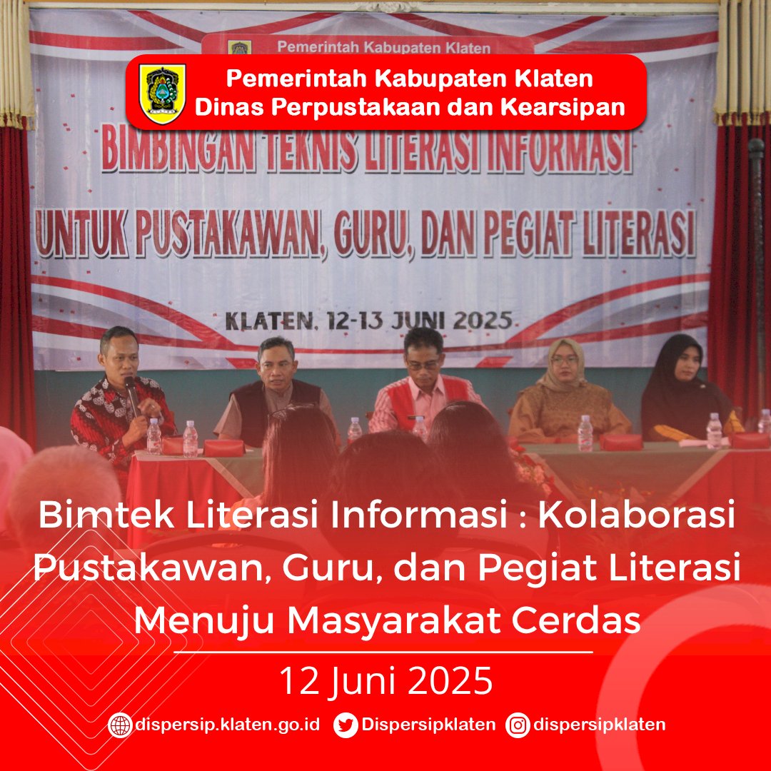 Bimtek Literasi Informasi : Kolaborasi Pustakawan, Guru dan Pegiat Literasi Menuju Masyarakat Cerdas
