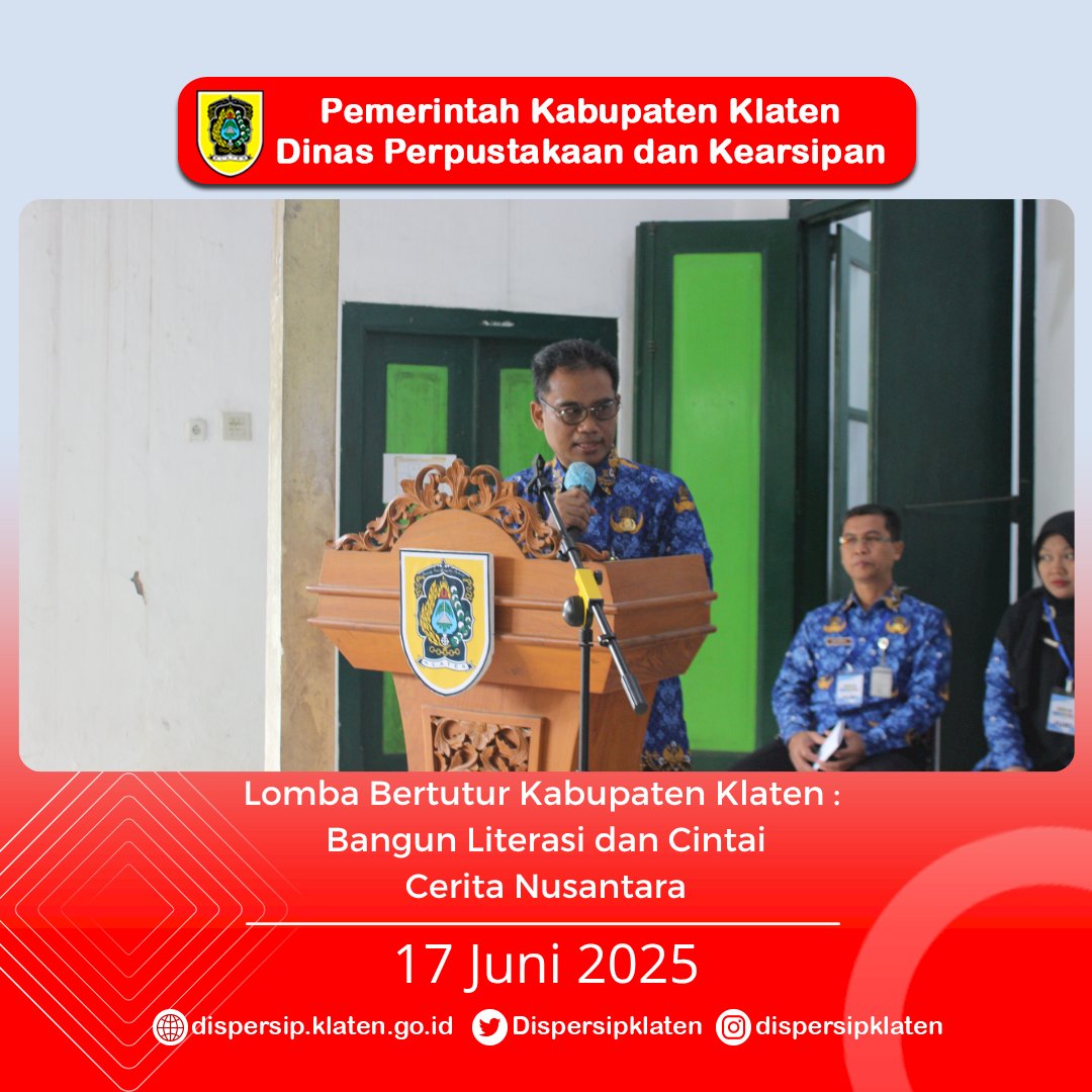 Lomba Bertutur Kabupaten Klaten :  Bangun Literasi dan Cintai Cerita Nusantara