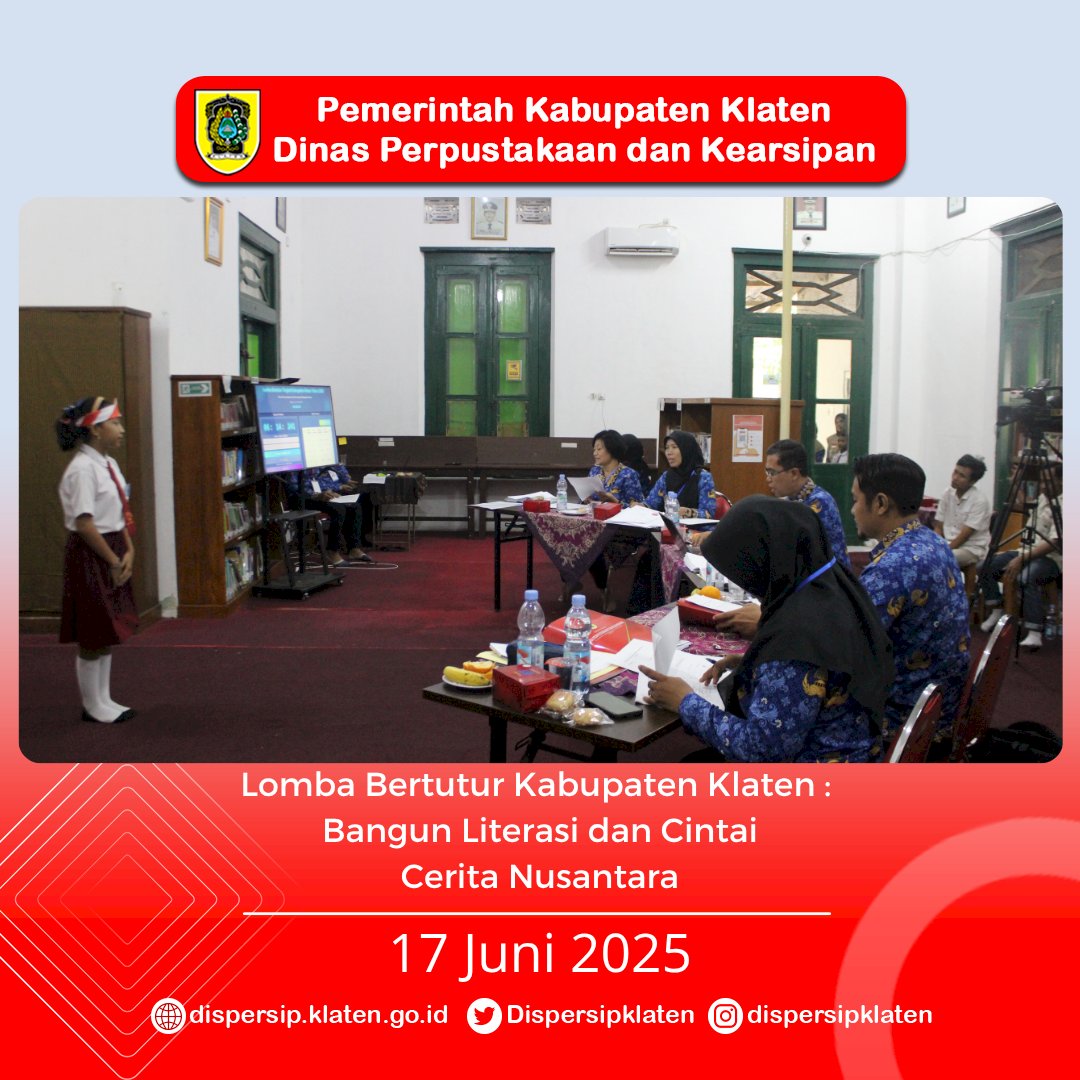 Lomba Bertutur Kabupaten Klaten :  Bangun Literasi dan Cintai Cerita Nusantara