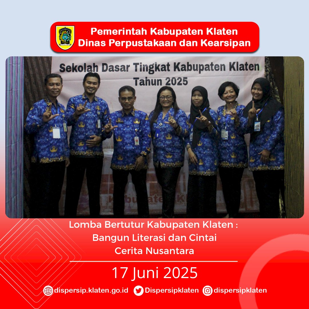 Lomba Bertutur Kabupaten Klaten :  Bangun Literasi dan Cintai Cerita Nusantara
