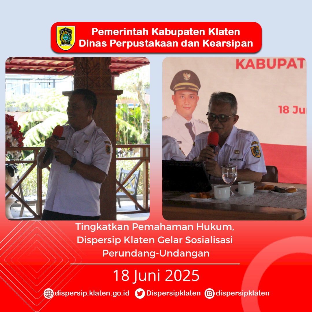 Tingkatkan Pemahaman Hukum, Dispersip Klaten Gelar Sosialisasi Perundang-Undangan