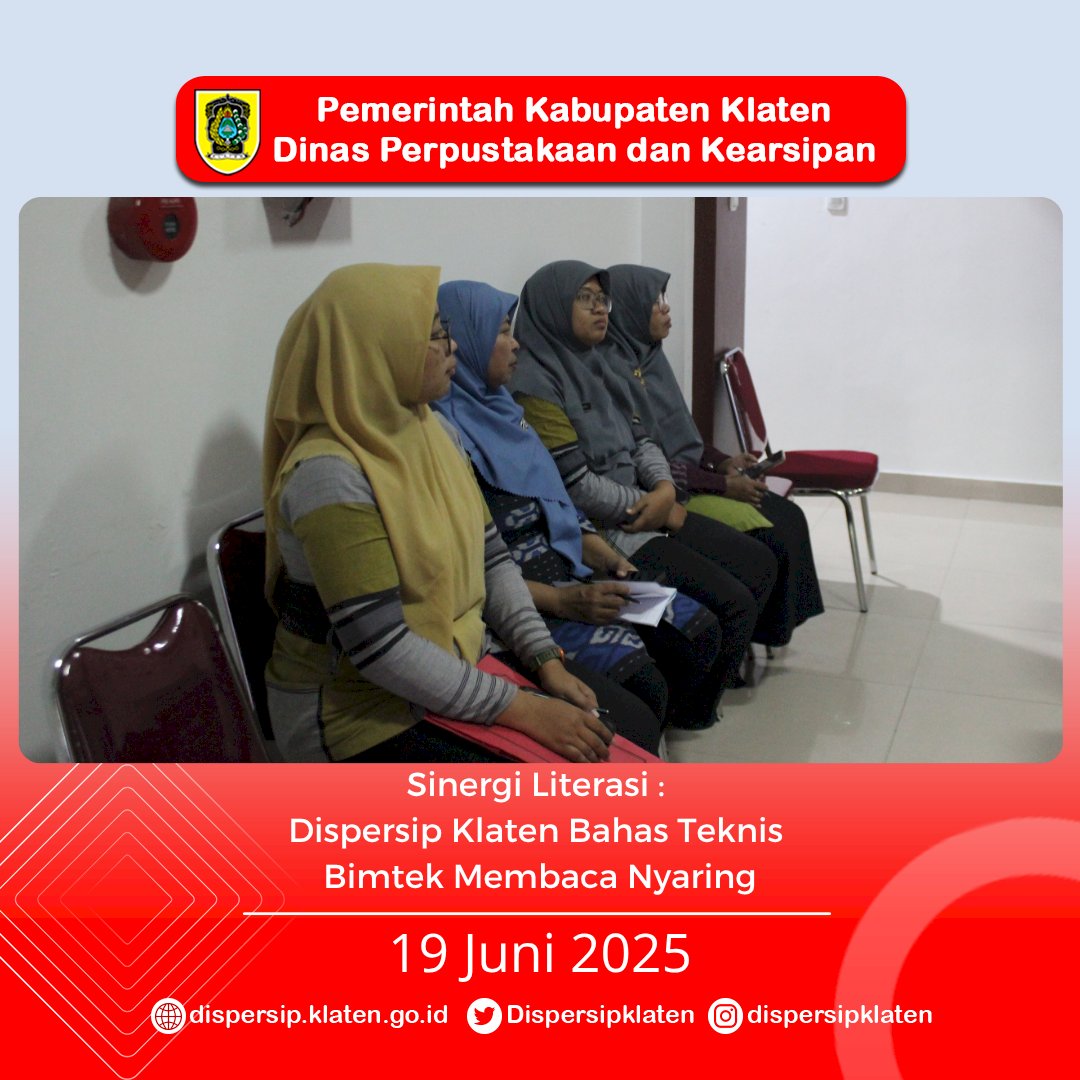 Sinergi Literasi : Dispersip Klaten Bahas Teknis Bimtek Membaca Nyaring