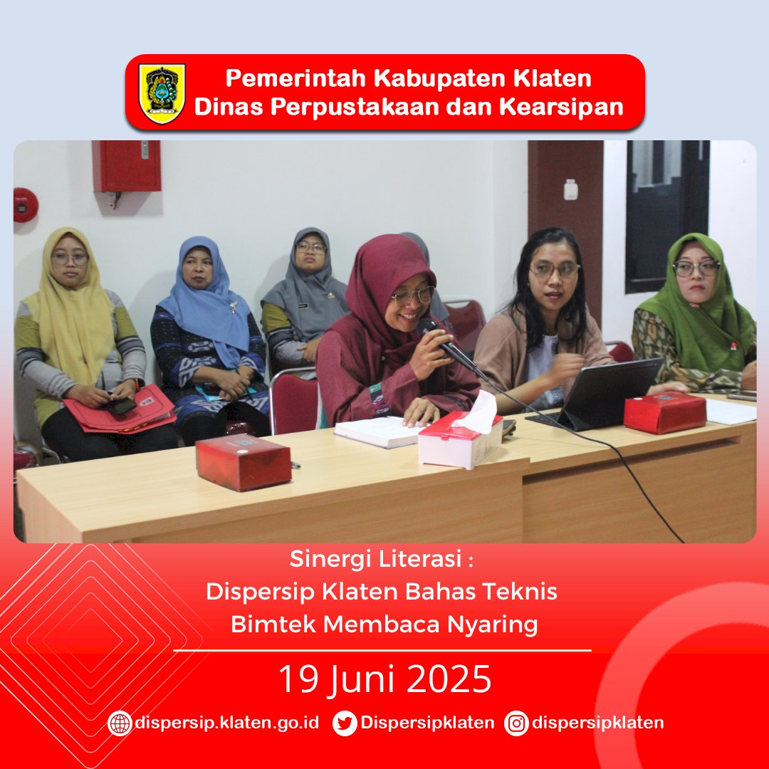 Sinergi Literasi : Dispersip Klaten Bahas Teknis Bimtek Membaca Nyaring