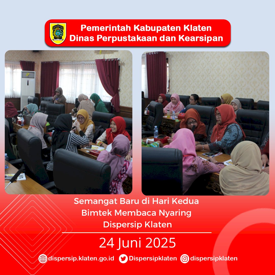 Semangat Baru di Hari Kedua Bimtek Membaca Nyaring Dispersip Klaten