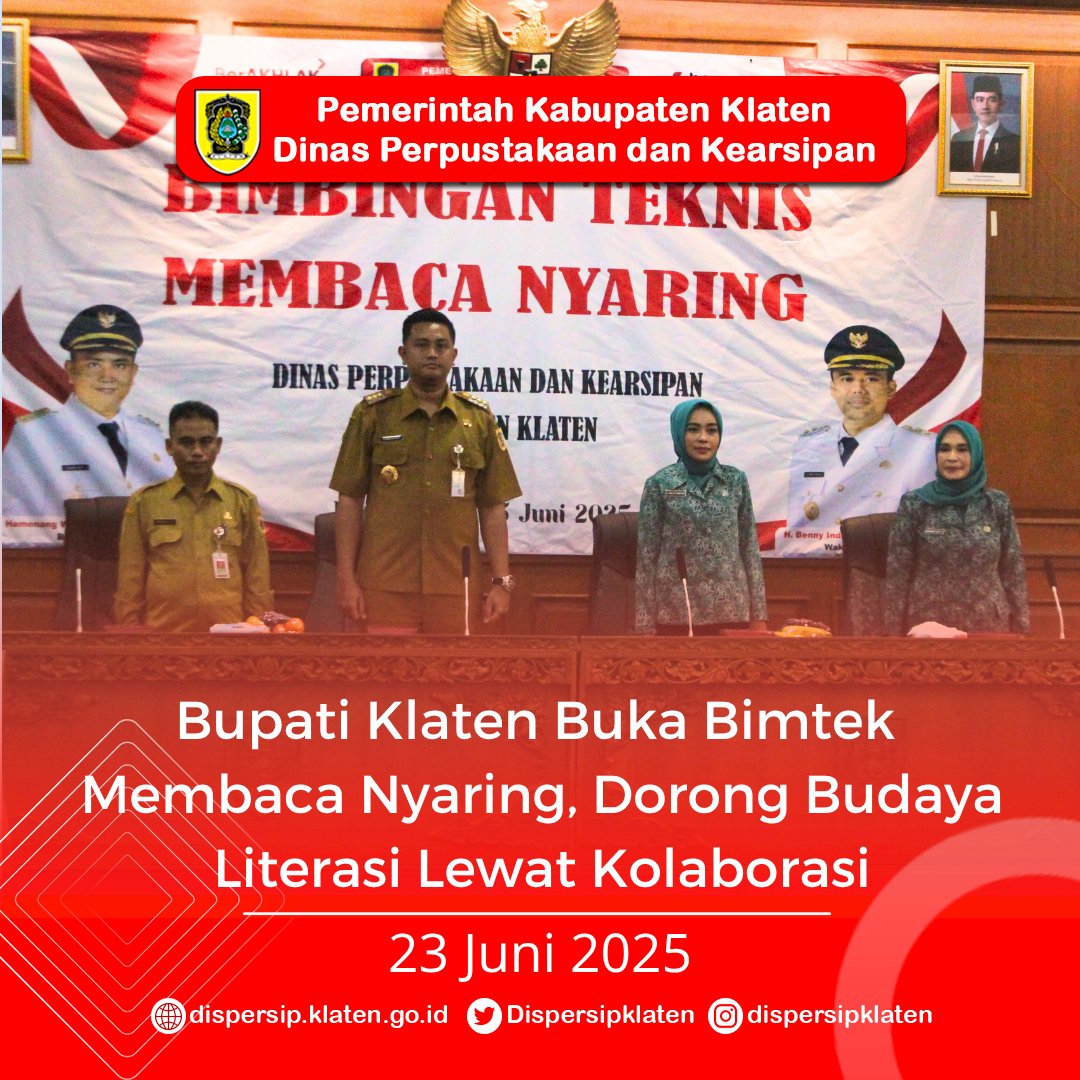 Bupati Klaten Buka Bimtek Membaca Nyaring, Dorong Budaya Literasi Lewat Kolaborasi