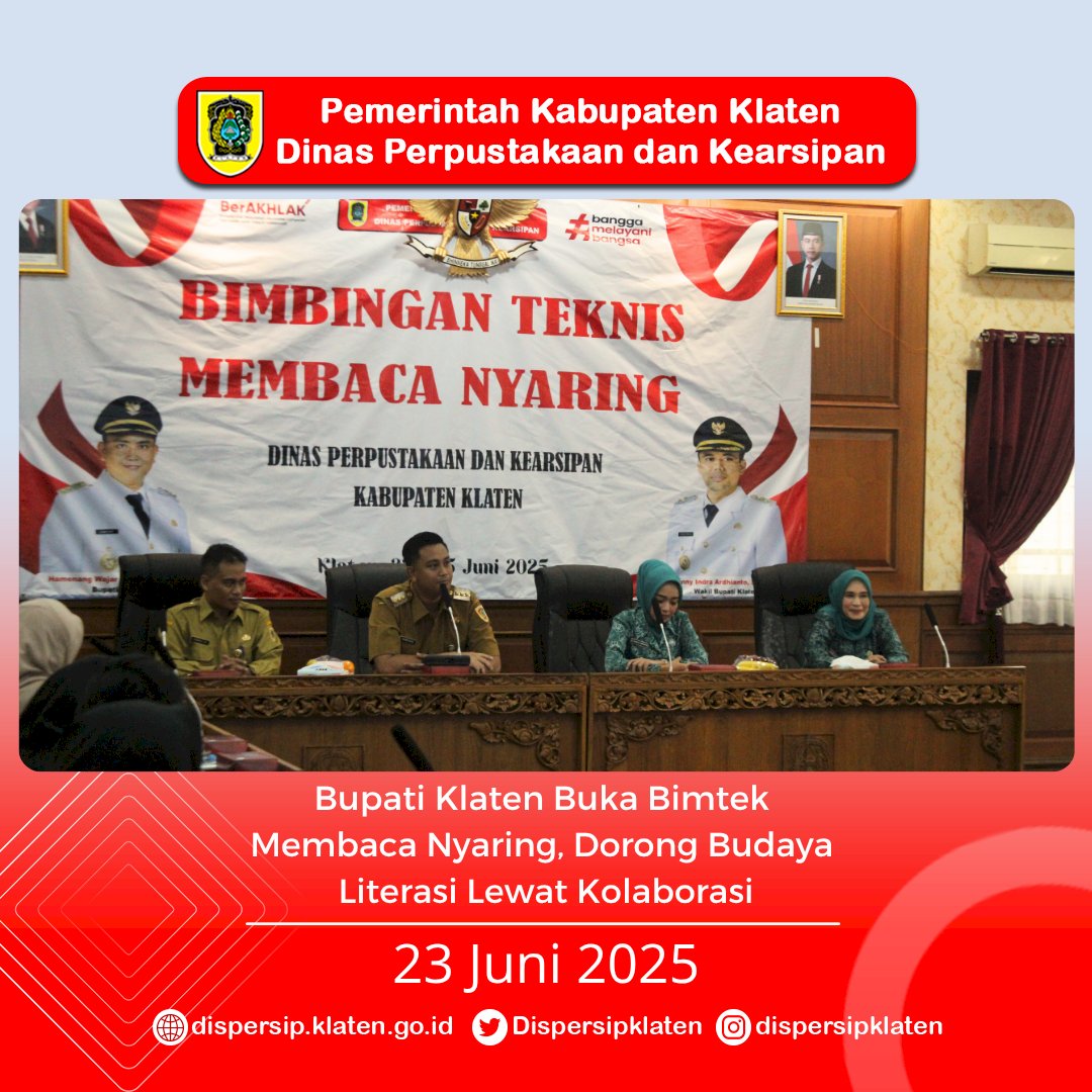 Bupati Klaten Buka Bimtek Membaca Nyaring, Dorong Budaya Literasi Lewat Kolaborasi