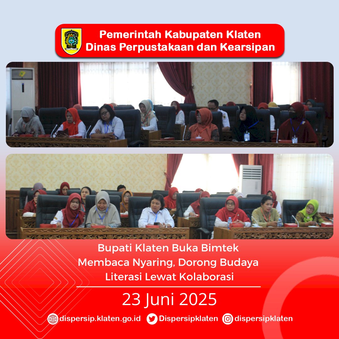 Bupati Klaten Buka Bimtek Membaca Nyaring, Dorong Budaya Literasi Lewat Kolaborasi