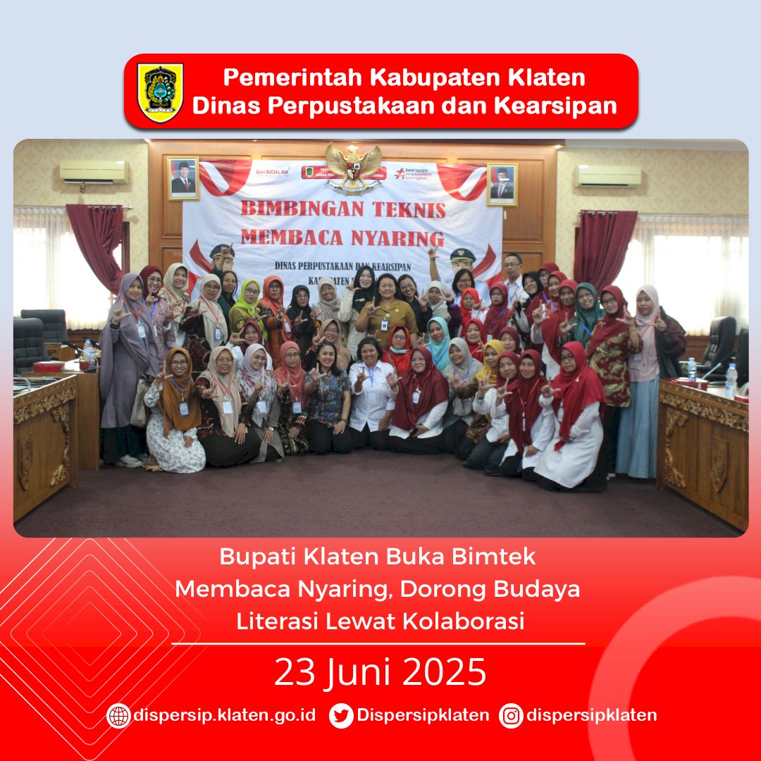 Bupati Klaten Buka Bimtek Membaca Nyaring, Dorong Budaya Literasi Lewat Kolaborasi