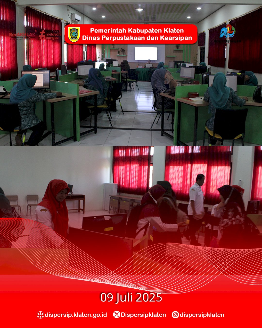 Hari Ketiga Inovasi Ulat Kupu: Dispersip Klaten Latih Peserta Baru Kuasai Komputer Dasar