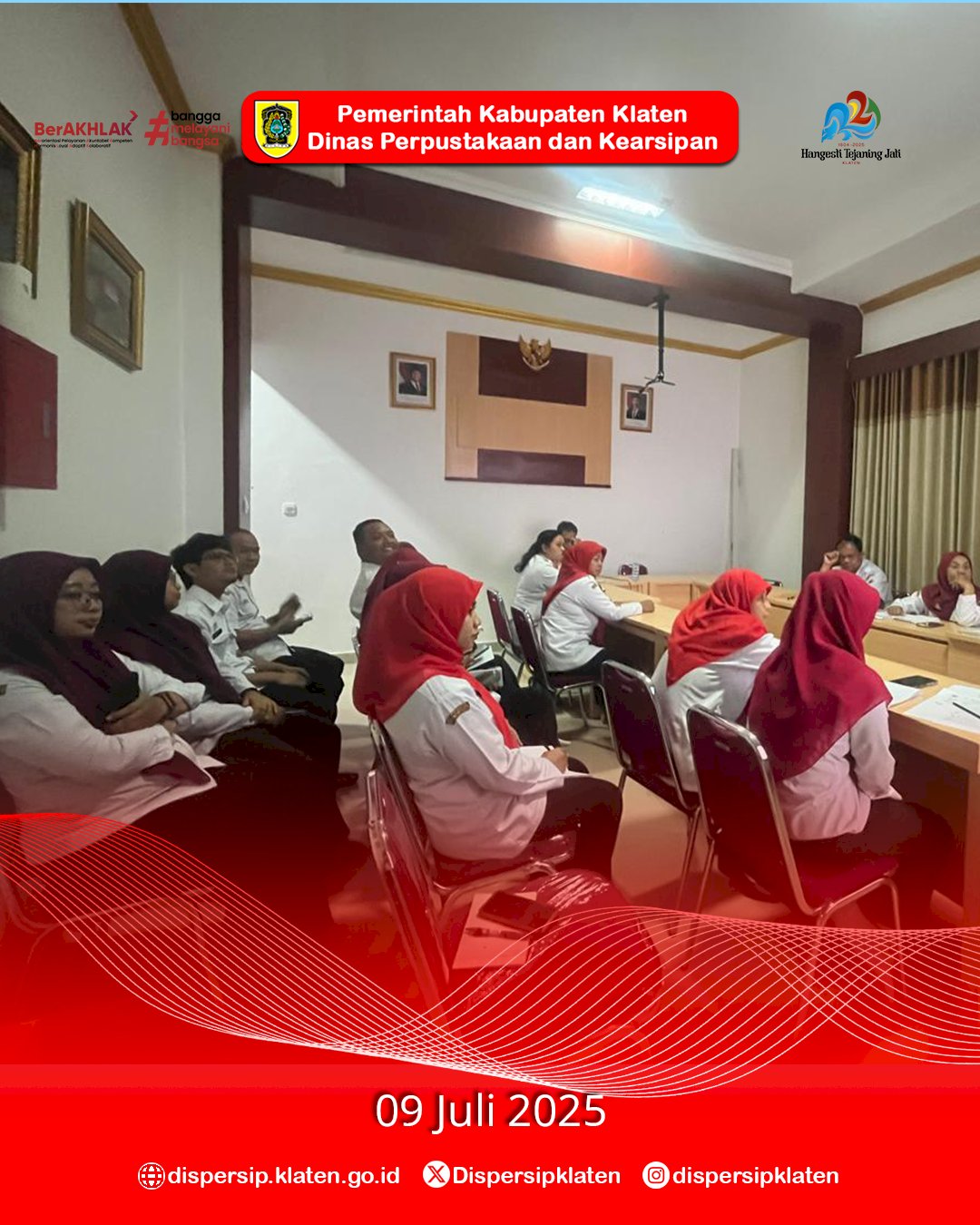 Dispersip Klaten Gelar Rapat Koordinasi Internal, Evaluasi Semester I dan Matangkan Agenda Semester II