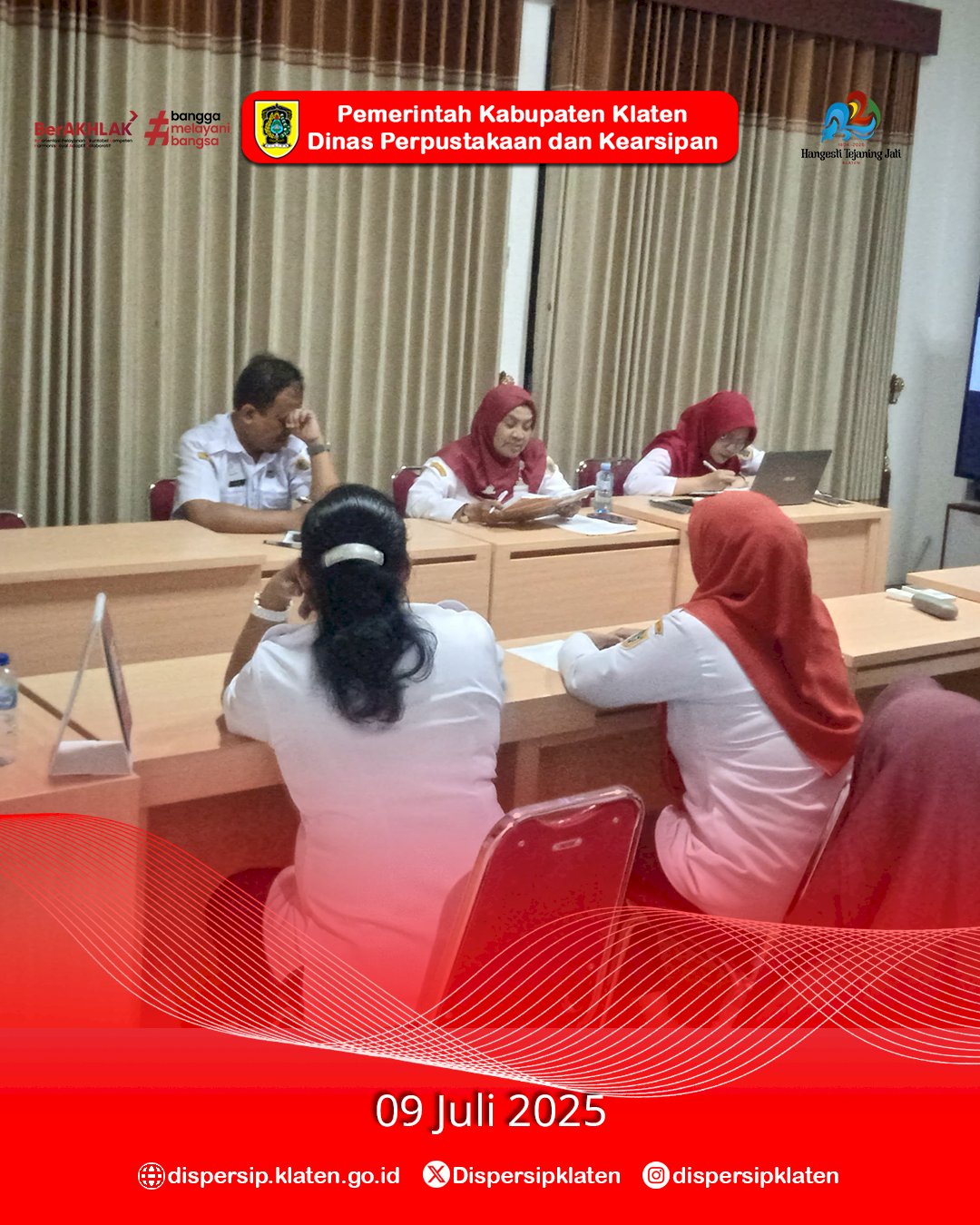 Dispersip Klaten Gelar Rapat Koordinasi Internal, Evaluasi Semester I dan Matangkan Agenda Semester II