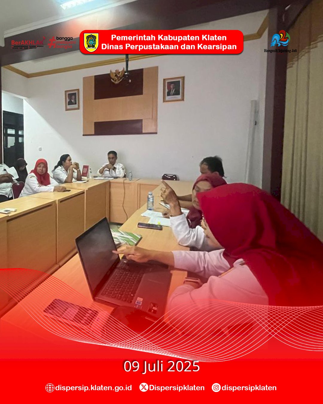 Dispersip Klaten Gelar Rapat Koordinasi Internal, Evaluasi Semester I dan Matangkan Agenda Semester II
