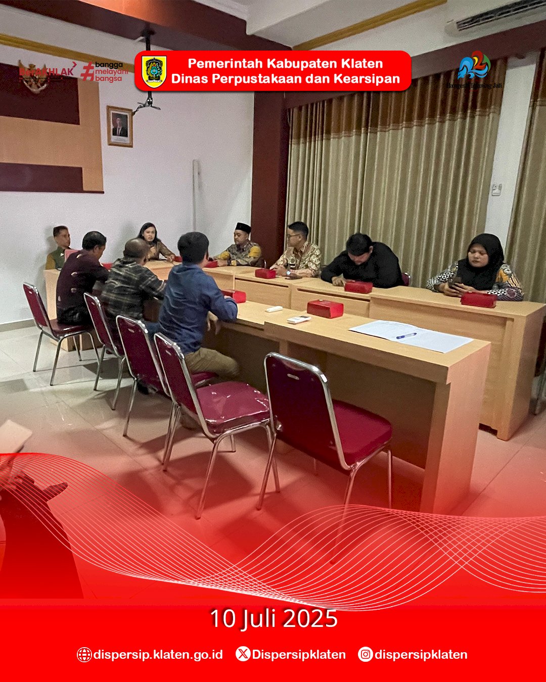 Dispersip Klaten Terima Audiensi Bawaslu, Bahas Pengelolaan Arsip Kepemiluan