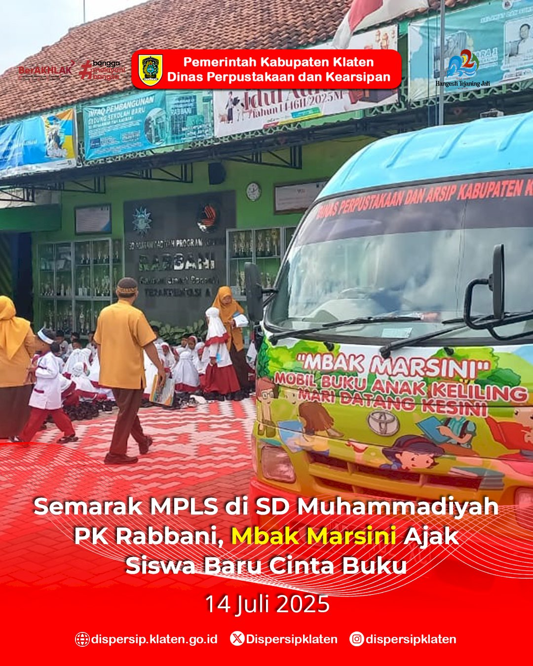 Semarak MPLS di SD Muhammadiyah PK Rabbani, Mbak Marsini Ajak Siswa Baru Cinta Buku