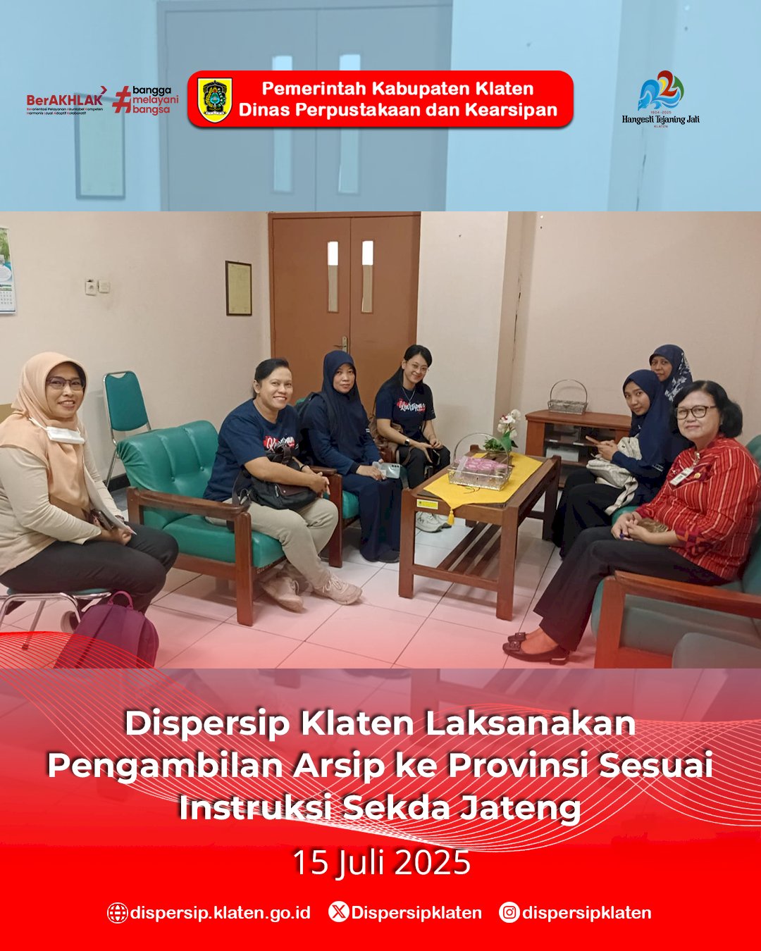 Dispersip Klaten Laksanakan Pengambilan Arsip ke Provinsi Sesuai Instruksi Sekda Jateng